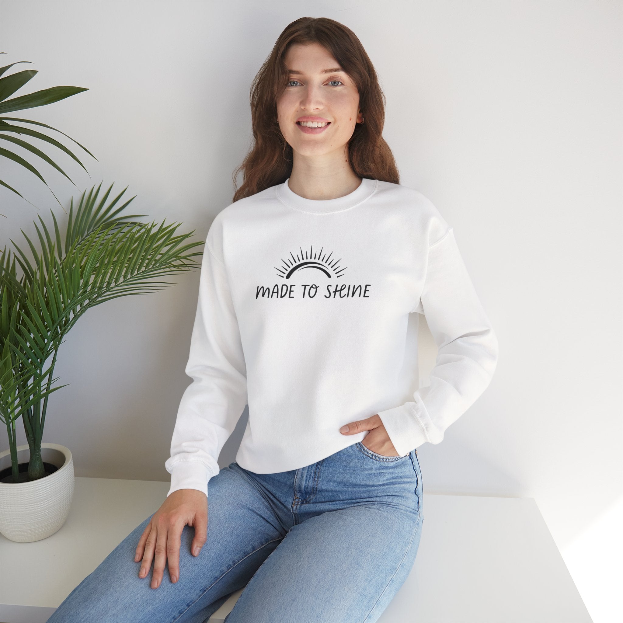 Made To Shine Inspirational Crewneck Sweatshirt