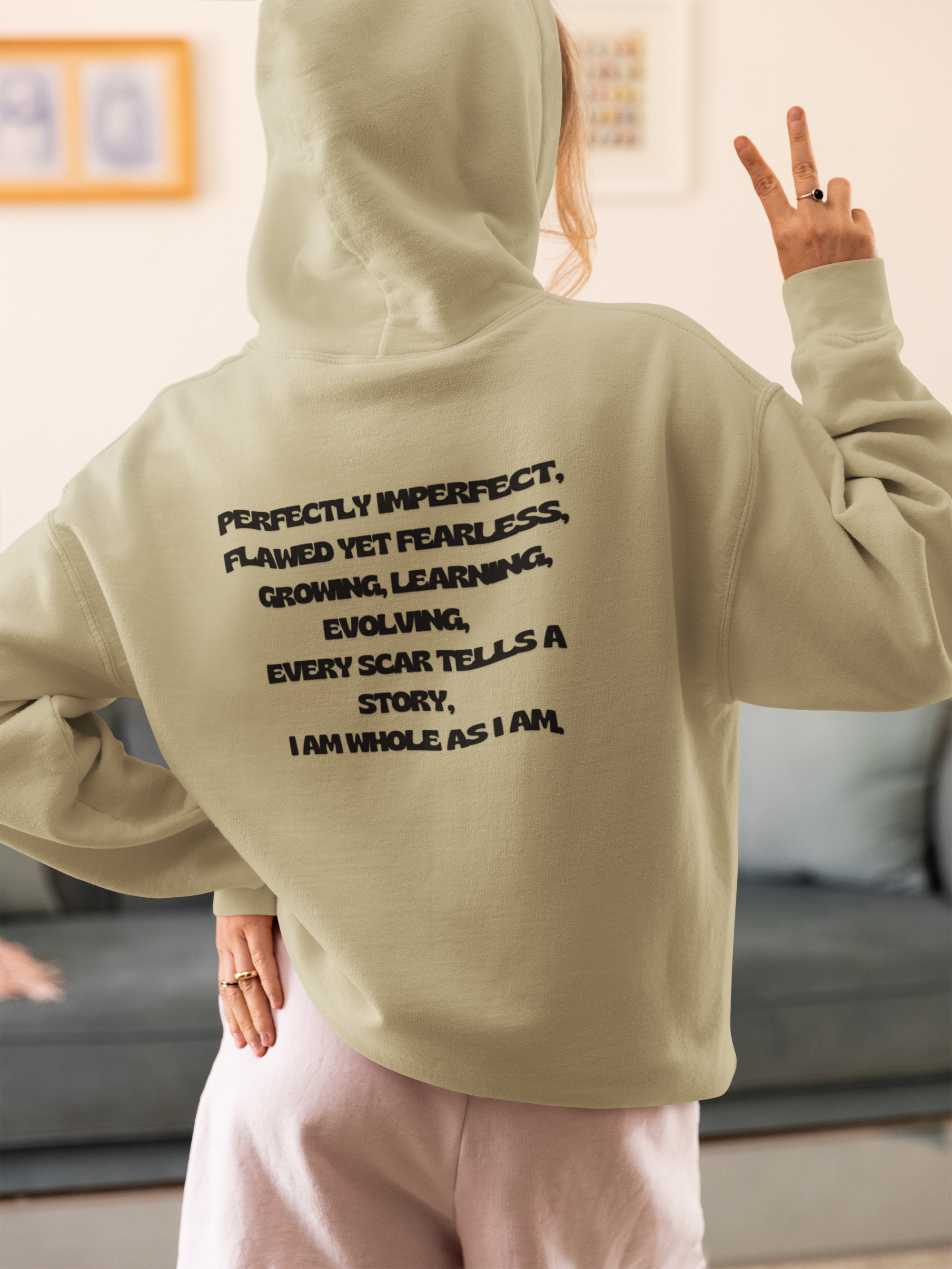 Perfectly Imperfect Minimalist Unisex Hoodie