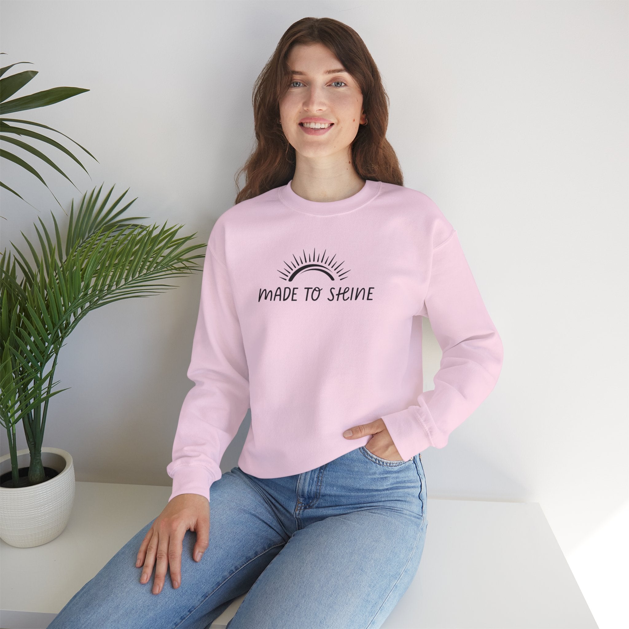 Made To Shine Inspirational Crewneck Sweatshirt